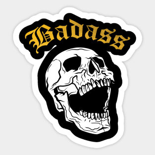 Badass  skull Sticker